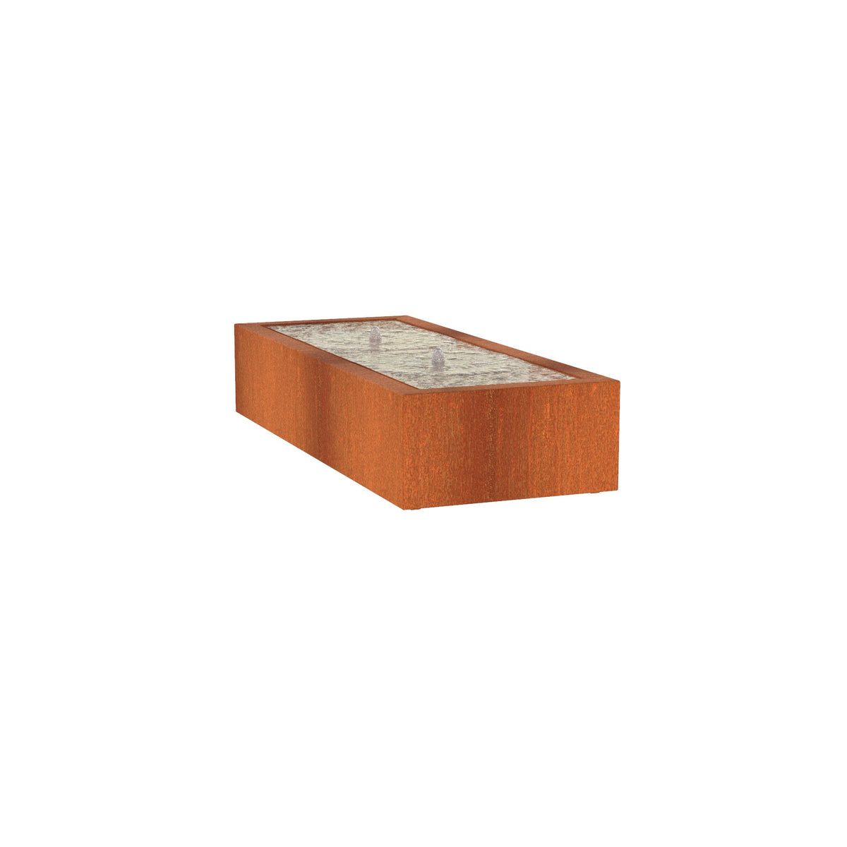 Table à eau rectangulaire en Corten